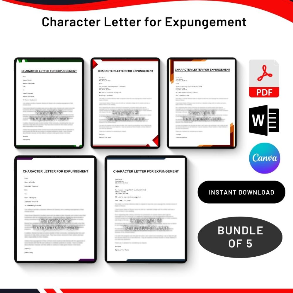 Sample Character Letter For Expungement Archives Premium Printable