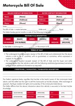 Motorcycle Bill Of Sale