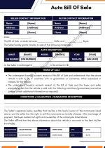 Printable Auto Bill Of Sale