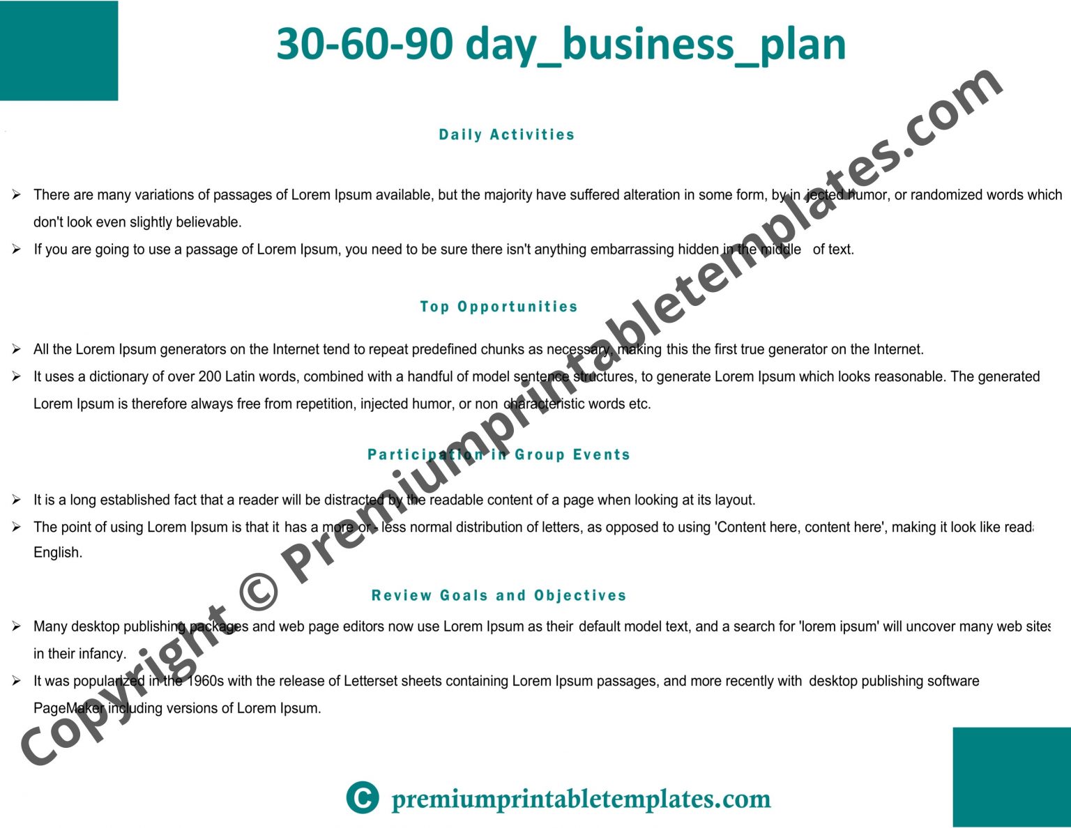 90 business plan templates