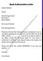 Bank Authorization Letter
