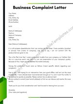 Business Complaint Letter