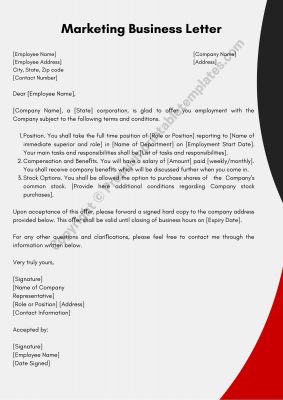 Marketing Business Letter | Editable | PDF [Pack of 5]