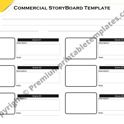 Commercial Storyboard Template PDF