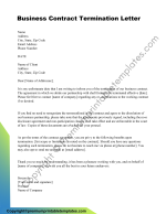 Contract Termination Letter Template