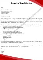 Credit Denial Letter