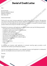 Credit Denial Letter Printable
