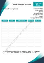 Credit Memo Invoice