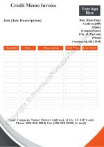 Credit Memo Invoice PDF