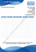 Credit Memo Invoice Template