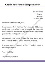 Credit Reference Letter