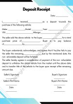 Deposit Receipt