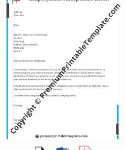 Employment Rejection Letter | Editable & PDF | Premium Printable Templates