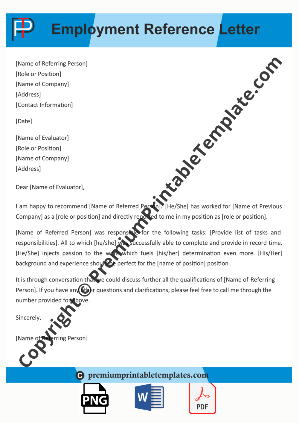 Employment Reference Letter