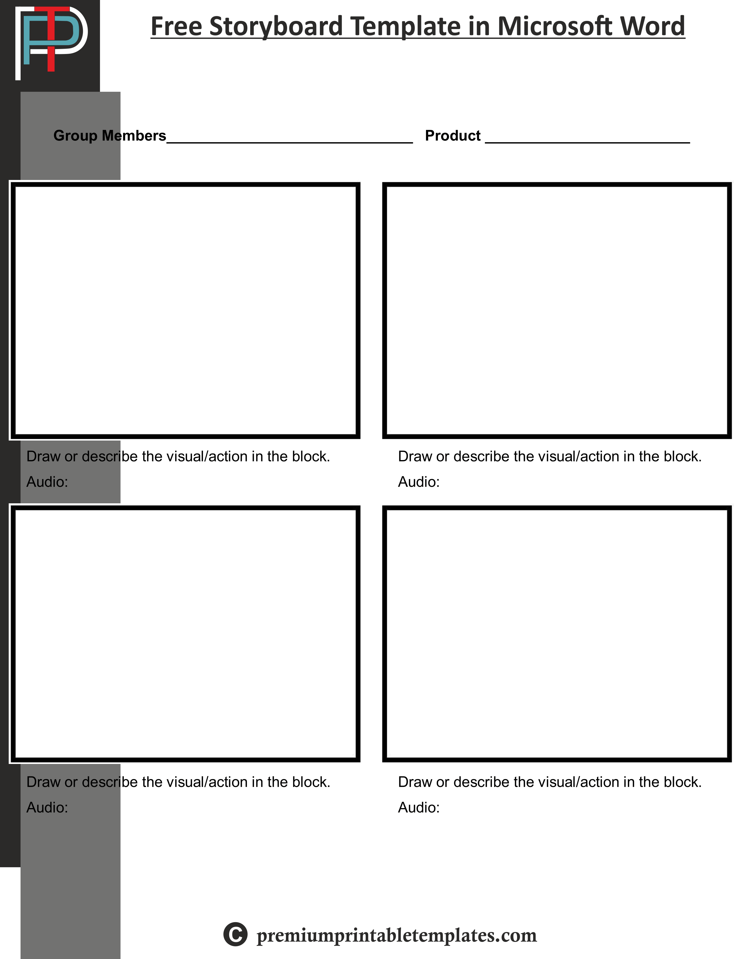 Free Storyboard Template In Microsoft Word Premium Printable Templates