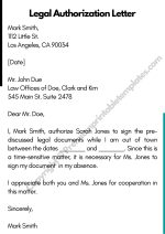 Legal Authorization Letter Template