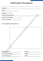 Multimedia Storyboard Template
