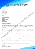 Printable Business Complaint Letter