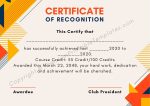 Printable Certificate of Recognition