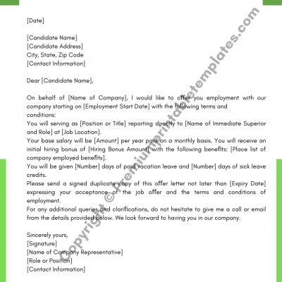 Appeal Letter Printable Template 