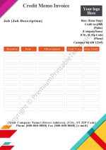 Printable Credit Memo Invoice