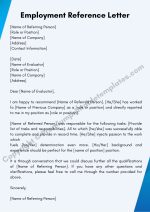 Printable Employment Reference Letter