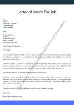 Printable Letter of Intent