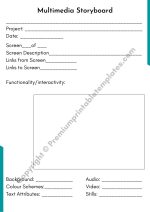 Printable Multimedia Storyboard