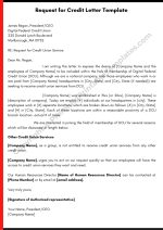 Printable Request for Credit Letter