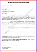 Request for Credit Letter