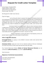 Request for Credit Letter Template