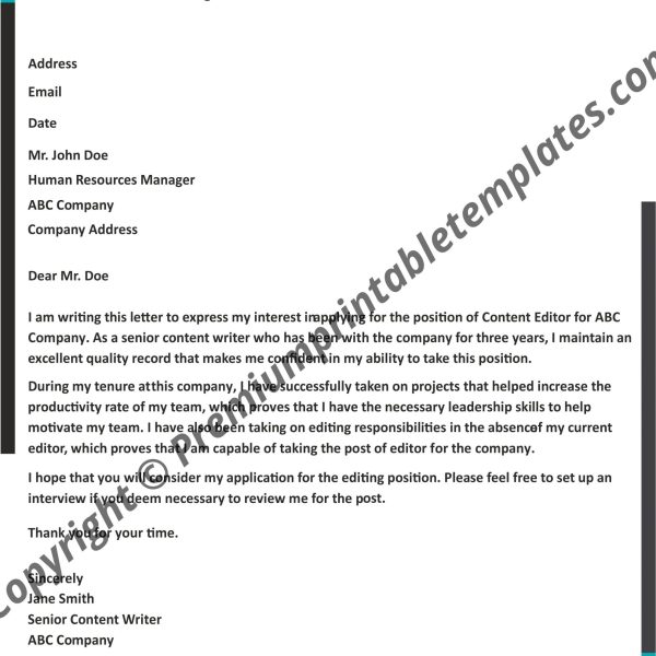 Letter of Intent for Business Printable Template