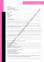 Sample two letter of recommendation