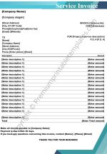 Service Invoice Template