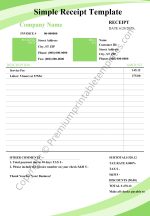Simple Receipt Template PDF