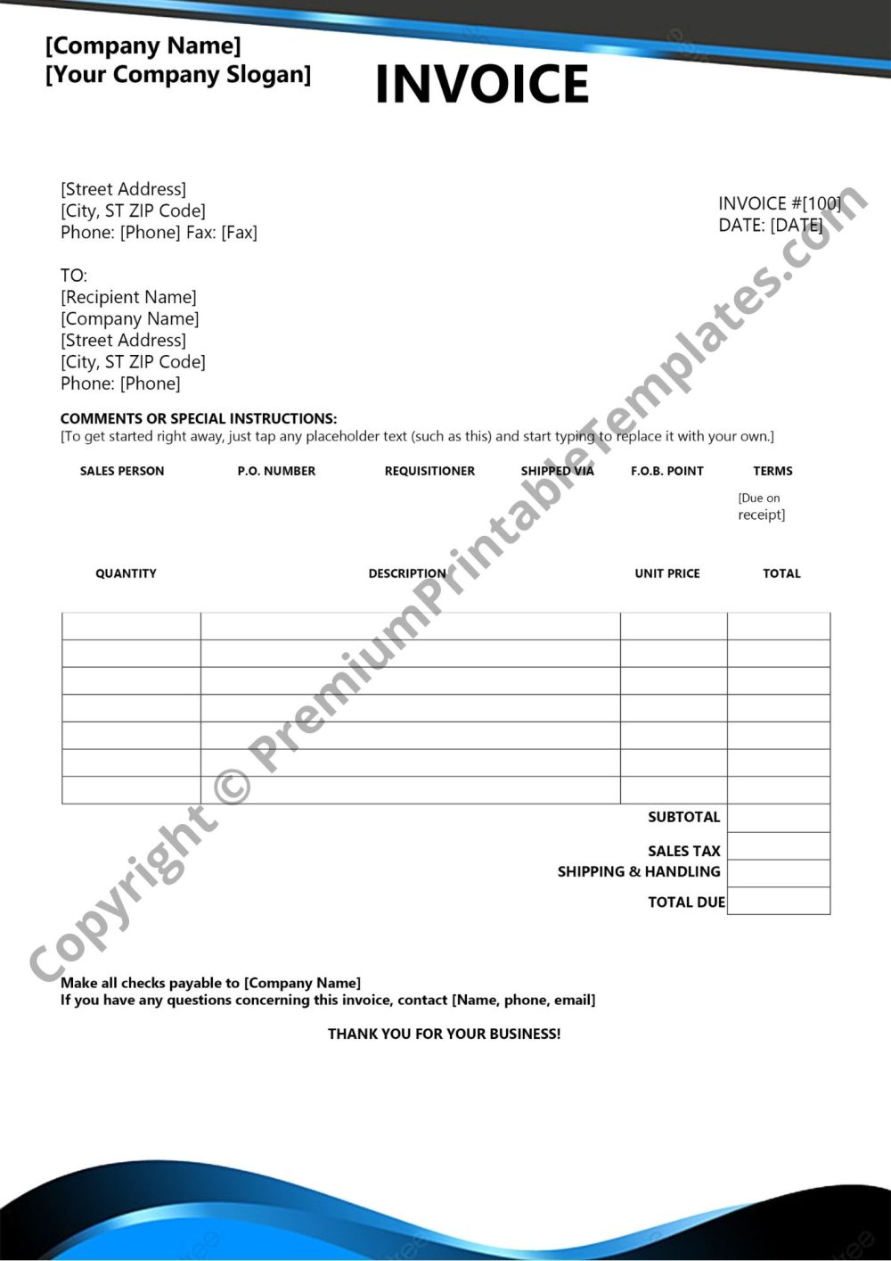 basic invoice pdf template