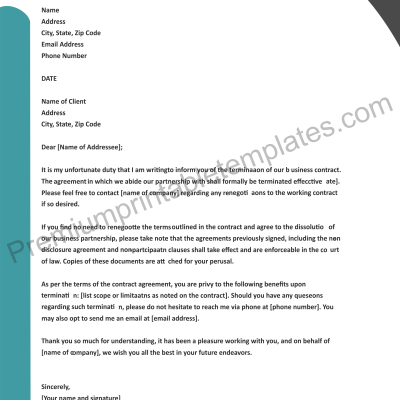 Termination Letter for Misconduct Printable Template | Editable