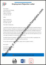 employment rejection letter