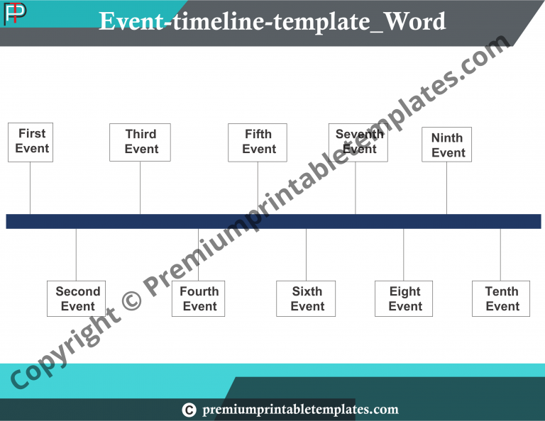 Event Timeline Template Printable in PDF & Word