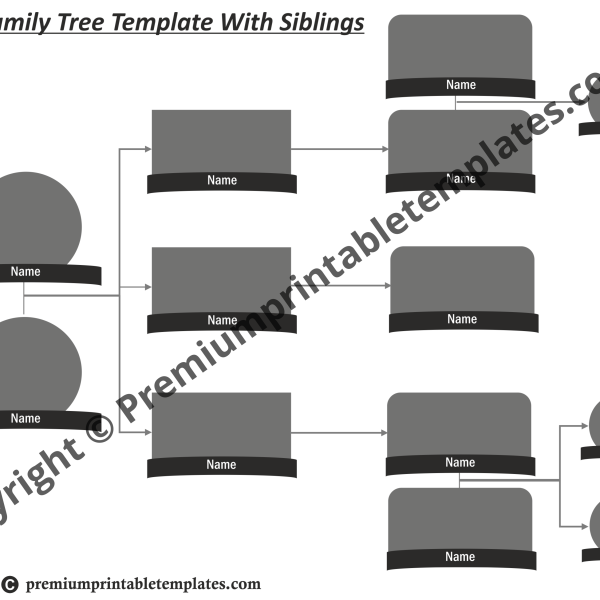 family tree template with siblings