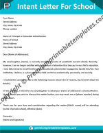 letter of intent for graduate school