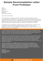 sample recommendation letter
