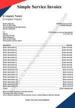simple service invoice word