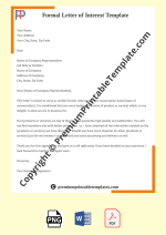 Formal Letter of Interest