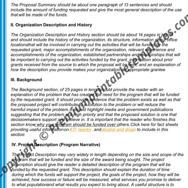 Grant Writing Proposal Sample Printable Template [Pack of 5]