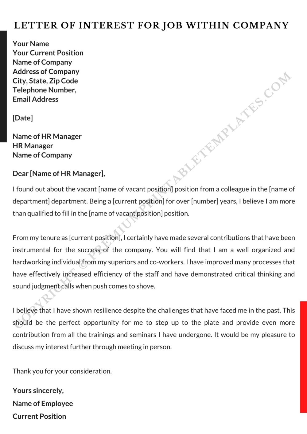 Letter of Interest For Job within company pdf