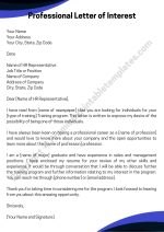 Professional Letter of Interest PDF