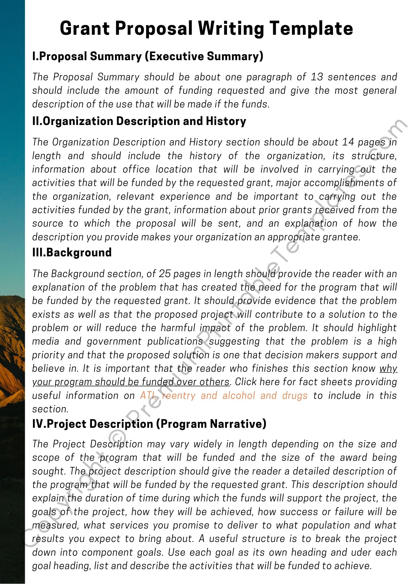 Grant Writing Proposal Sample Printable Template Pack Of 5 