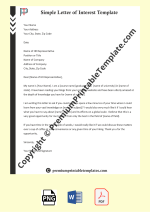 Simple Letter of Interest Template