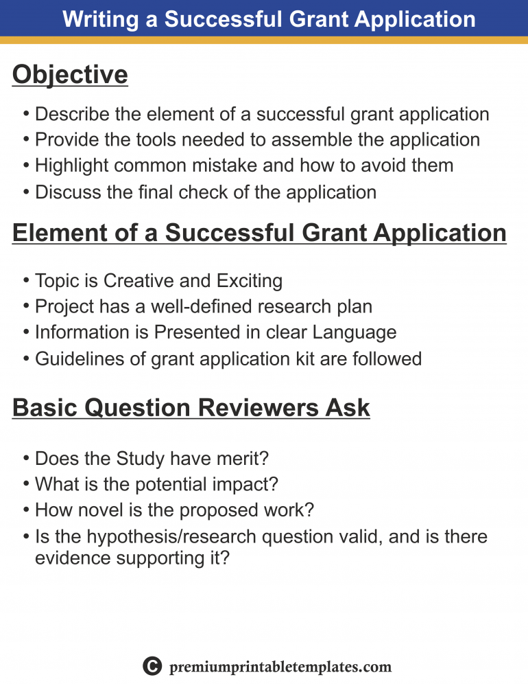 Writing a Successful Grant Application